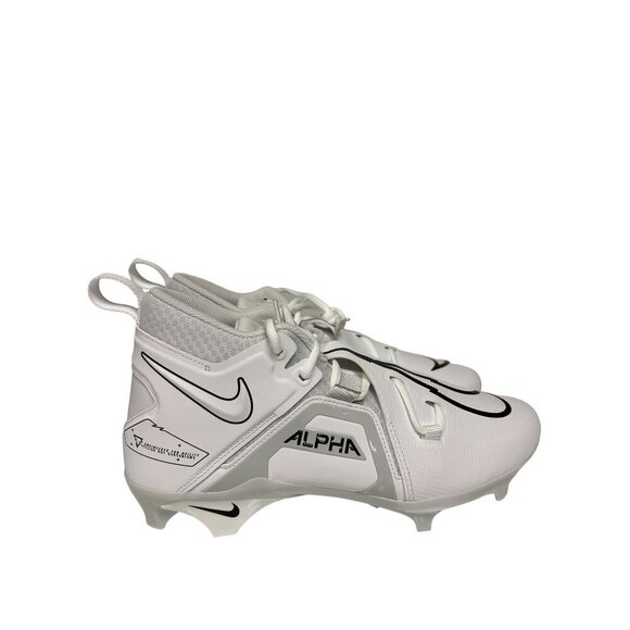 NEW! Nike Alpha Menace Pro 3 Football Cleats White Men's Size 10.5 - Picture 1 of 9